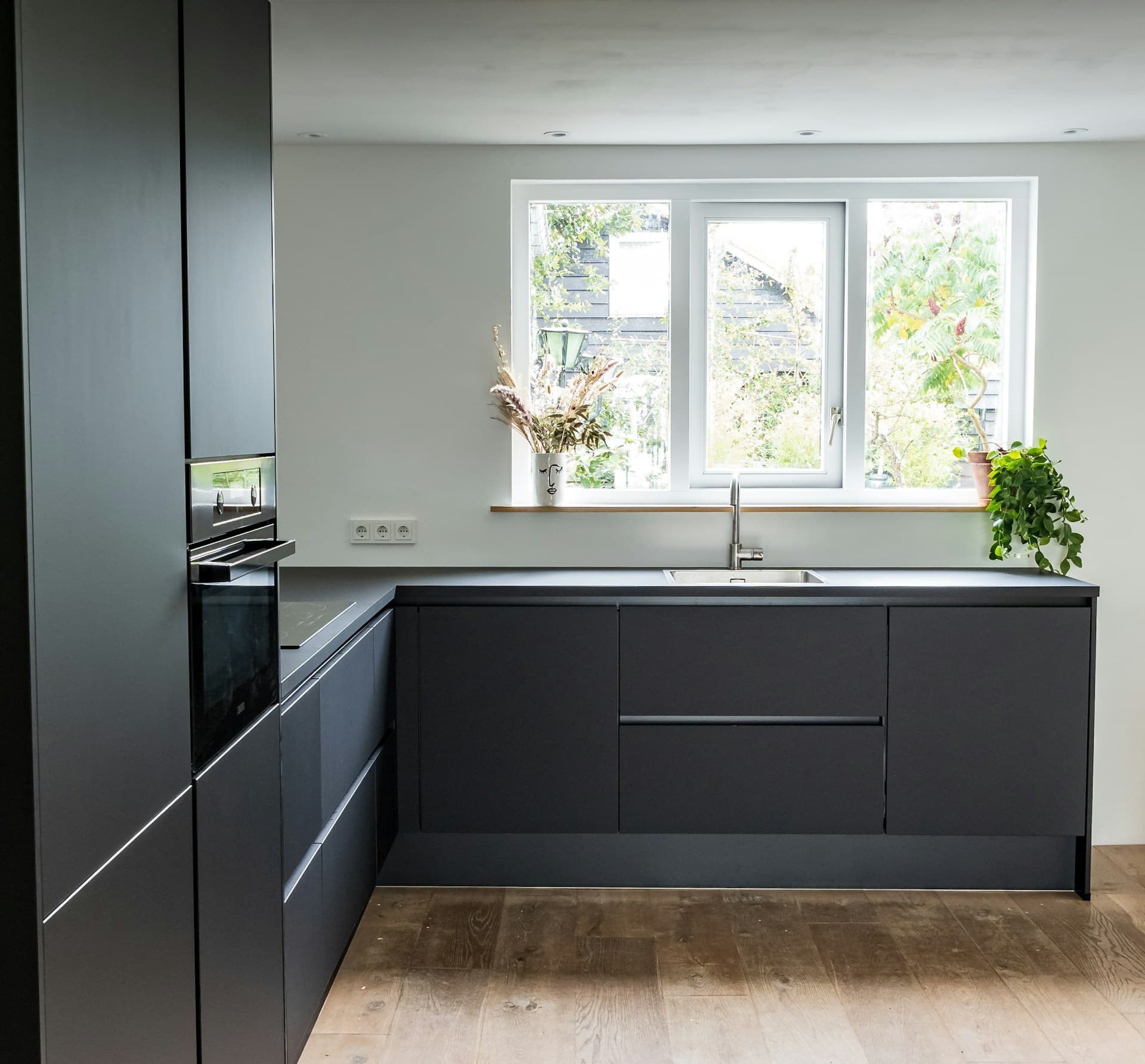 Cocina en L elegante